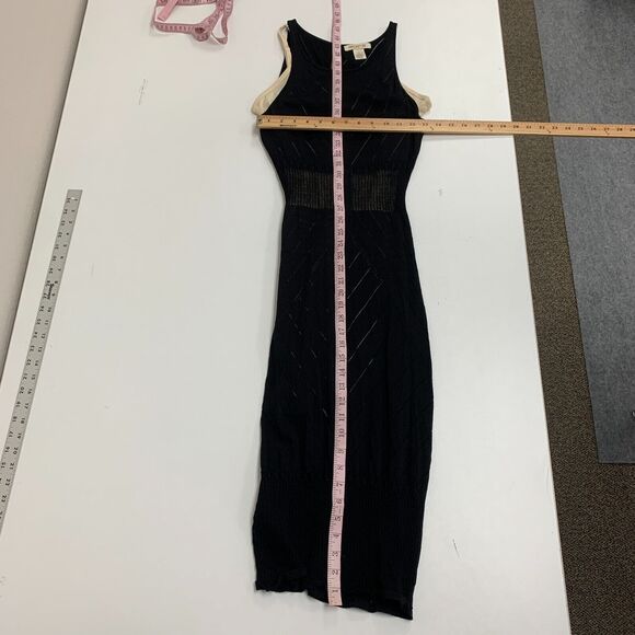 Arden B Crochet Bodycon Midi Dress M Medium Keyhole Attached Slip Perforated - Picture 7 of 11